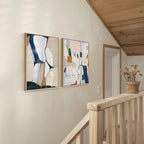 Framed Neutral Abstract Wall Art - Image 5