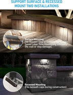 LEONLITE 8-Pack 7 Inch LED Hardscape Lighting, Update Retaining Wall Lights - Image 3