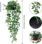 Whonline Fake Hanging Plants, Artificial Small Potted Plants - Image 2