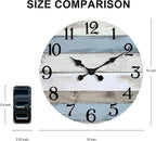 JoFomp 16 Inch Wall Clocks Battery Operated, Silent Non Ticking Wall Clock Wood - Image 2