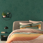 Dark Green Wallpaper Embossed Floral Peel and Stick Wallpaper 393inL78.7inW - Image 3