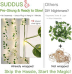 suddus 300 LED Vines with Lights Plug in, 9.8ft x 9.8ft Fairy Lights with Vines - Image 6