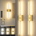 Battery Operated Wall Sconces Set of Two, 10000mAh Rechargeable Wall Lights by SyncGlow
