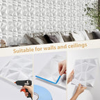 Heikki 30 Pack 3D Wall Panel for Interior Wall Décor, PVC Flower Textured Wall - Image 3