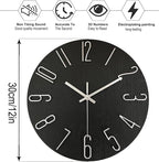 AIRUIFU Wall Clock 12 Inch Silent Non-Ticking Modern Clocks Battery Operated - Image 4