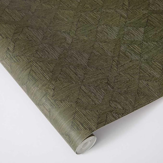 Tempaper x Jeremiah Brent Olive Textured Hoffmann Faux Sisal Removable Peel and - Image 6