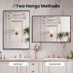 LOAAO Black Bathroom Mirror 24"X36" - Image 4