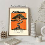 Heltrappe Japanese Canvas Wall Art Okinawa Prints Vintage Japanese Bonsai Tree - Image 4
