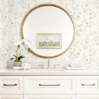 Ismoon Floral Wallpaper Peel and Stick Vintage Beige Stick on Wall Paper French - Image 8