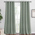 NICETOWN Greyish Green Blackout Curtains 96" Long by NICETOWN