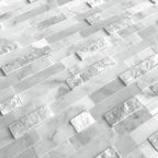 SUNWINGS 5-Sheet Peel and Stick Mosaic Natural 3D Stone Self Adhesive Marble - Image 5