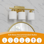 PARTPHONER Bathroom Light Fixtures, Bathroom Lighting Fixtures Over Mirror - Image 4