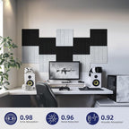 Vieshful Self Adhesive Acoustic Panels – 12"x12"x0.4" High-Density Soundproof - Image 2