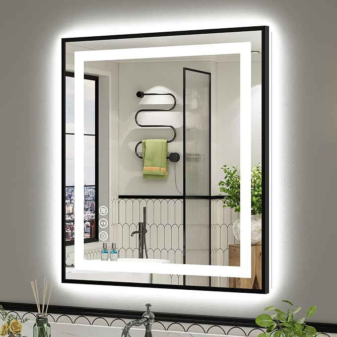 36x30 Inch LED Bathroom Mirror by Briivuemodernmirrors
