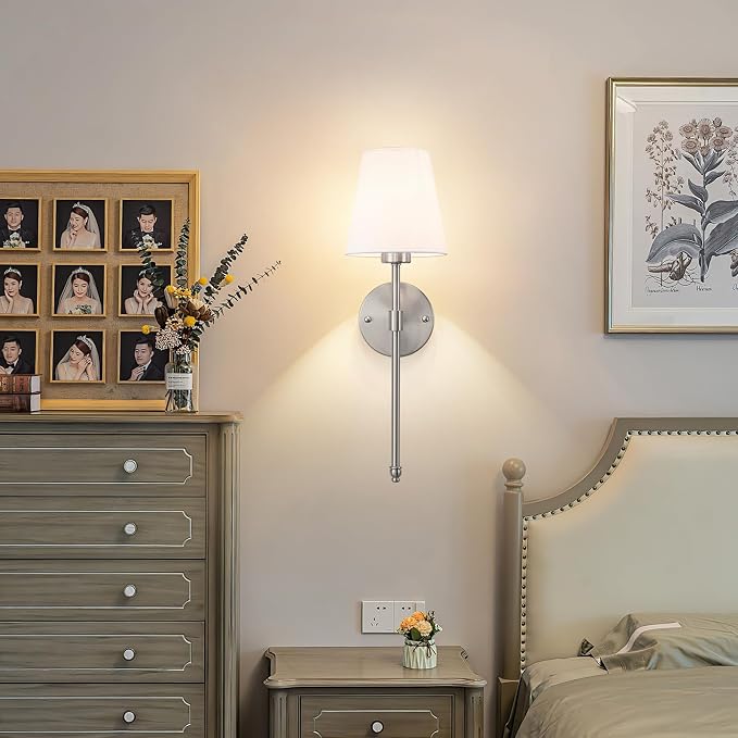 Peel and Stick Wall Sconces, Stick On Wall Sconce Set of 2, Battery Operated - Image 9