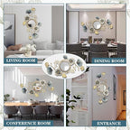 Metal Wall Mirrors Decor, Large Ginkgo Leaf Wall-Mounted Mirrors, Big Wall - Image 6