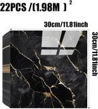 Chejiaye 22pcs Marble Peel and Stick Backsplash Waterproof Washroom Wall Panels - Image 4