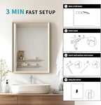 Oak Wood Effect Framed Wall Mirror, 36x40 Rectangle Mirror, Anti-desilvering - Image 5