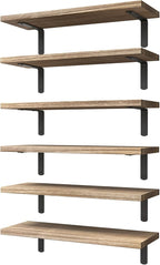 WOPITUES Wood Floating Shelves Set of 6, Shelves by WOPITUESOfficial