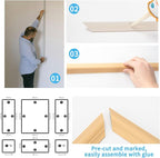 Art3d Pre-Cut Wall Molding Set of 6 pcs, Ready-to-Assemble Wainscoting Panels - Image 6