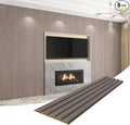 8-Pack WPC Wall Panels 108’’ x 6.3’’ 3D Slat Wall Panel Acoustic Wall Paneling by Unknown