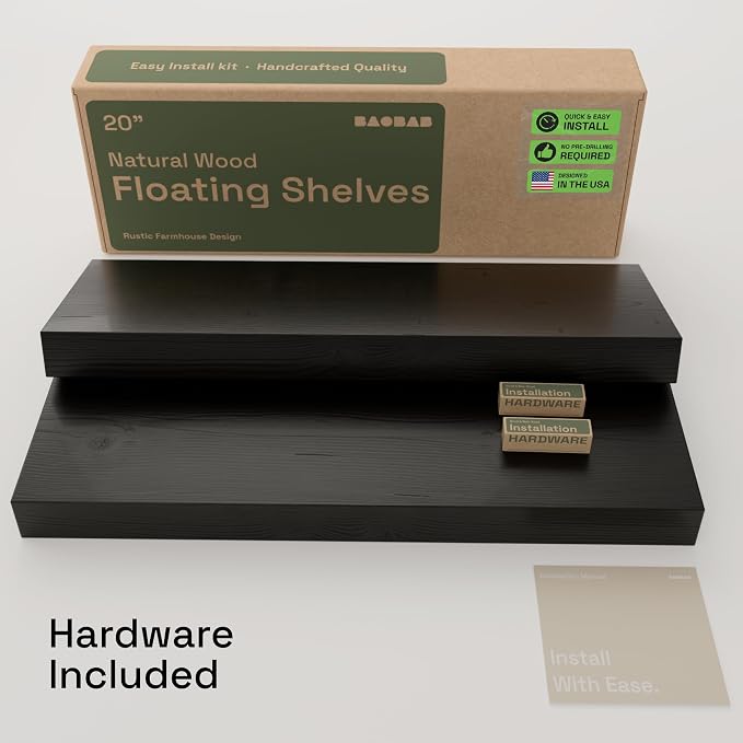 BAOBAB WORKSHOP Solid Wood Floating Shelves - Image 6