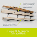 Delta Heavy Duty Wood and Lumber Storage Rack, Holds Up To 480 lbs - Image 3