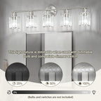 Crystal Bathroom Light Fixtures, Bathroom Lighting Fixtures Over Mirror - Image 8