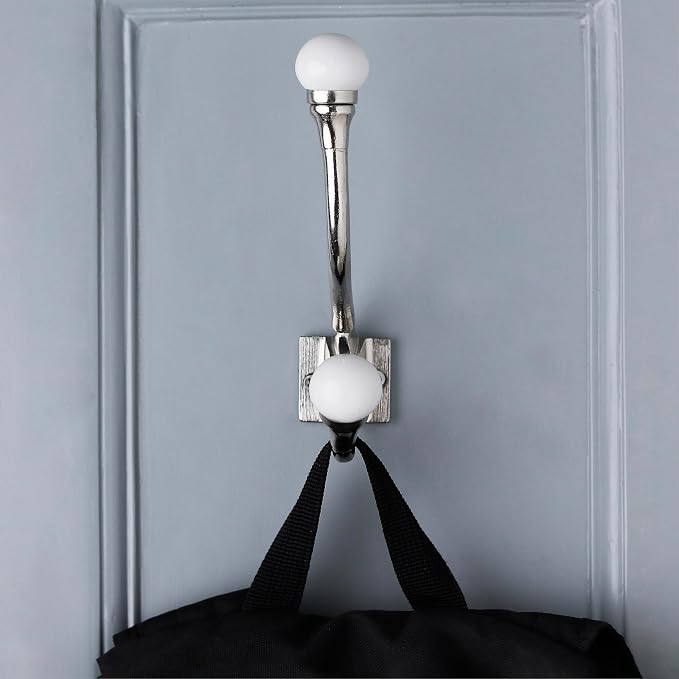 Indian Shelf 6 Pieces Exclusive Ceramic Heavy Duty Decorative Double Wall Hooks - Image 5