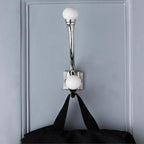 Indian Shelf Pack of 12 Heavy Duty White Double Prong Ceramic Decorative Wall - Image 5