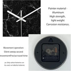 Big Wall Clock for Living Room Decor Marble Glass Wall Clock Battery Operated - Image 8