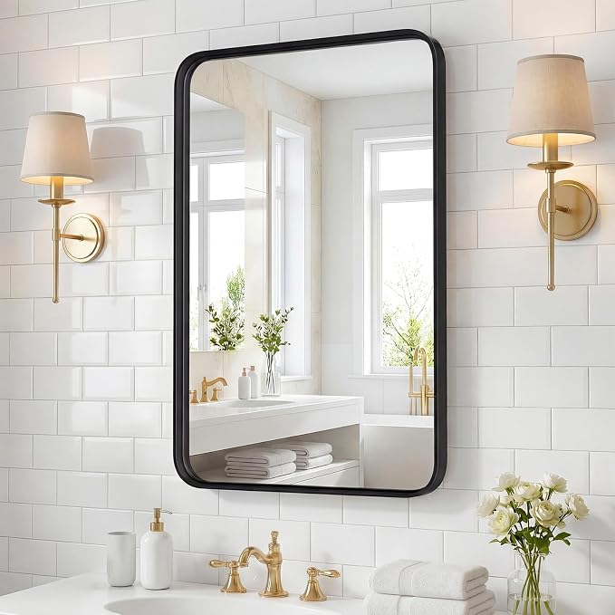 OLIXIS Bathroom Mirror for Over Sink, 22x30 Inch Wall Rectangle Mirror by OLIXIS