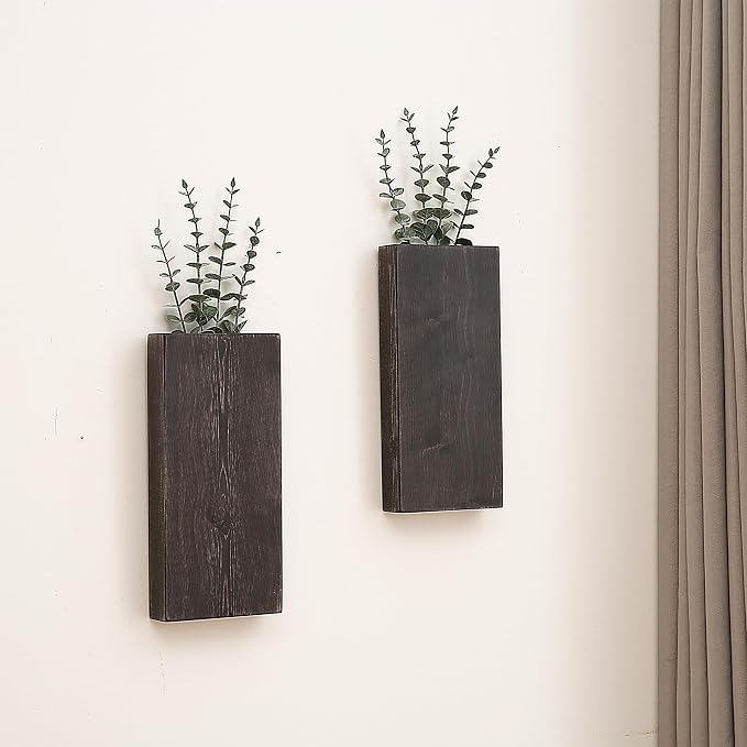 Wood Wall Planter Set of 2, Wood Wall Pocket - Image 7