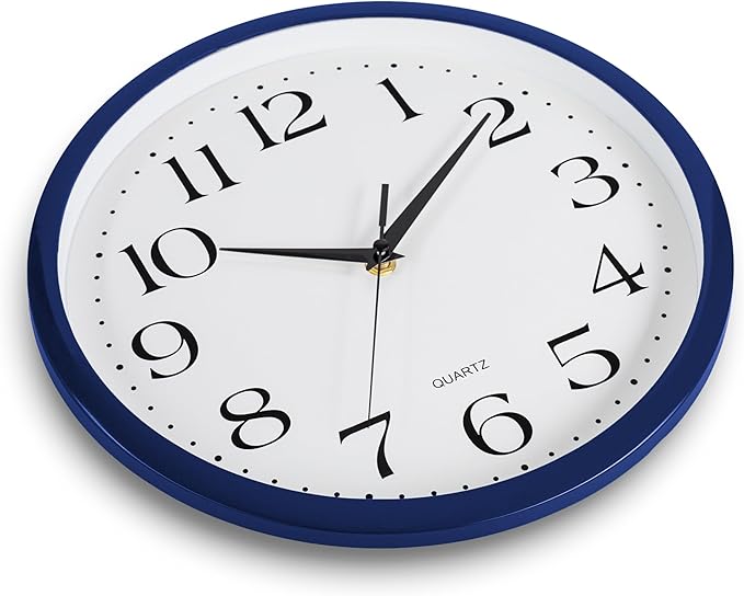 Bernhard Products Navy Wall Clock Silent Non Ticking - Image 3
