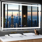 60"x36" LED Bathroom Mirror by INFINIGLASS