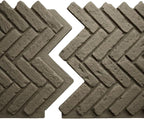 EverStone Herringbone Faux Brick Panel, 46 1/2"W x 25 1/4"H x 1"D, Vintage - Image 8