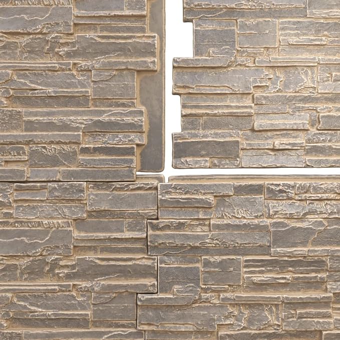 EverStone Cascade Faux Stone Panel, 48 5/8"W x 24 3/4"H x 1 1/4"D, Cannondale - Image 9
