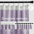 MIULEE Lilac Back Tab Blackout Curtains 90 Inches Long 2 Panels Set - Image 3