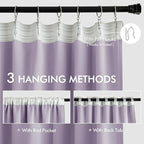 MIULEE Lilac Back Tab Blackout Curtains 102 Inch Long 2 Panels Set - Image 3