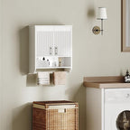 HOOBRO Fluted Bathroom Wall Cabinet, Farmhouse Medicine Cabinet - Image 5