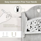 Mail Organizer with Key Holder, 2-Slot Mail Holder with 4 Key Hooks - Image 7