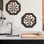 ZOLAPI 2-Piece Octagon Wall-Mounted Mirrors, Vintage Farmhouse Mirror - Image 4