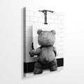 DIHSIEG 12x16 Canvas Wall Art funny bathroom wall art Print Poster Vintage by DIHSIEG