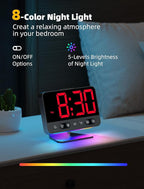 Odokee Digital Alarm Clocks for Bedrooms: Large Bold Number 5 Brightness Dimmer - Image 5