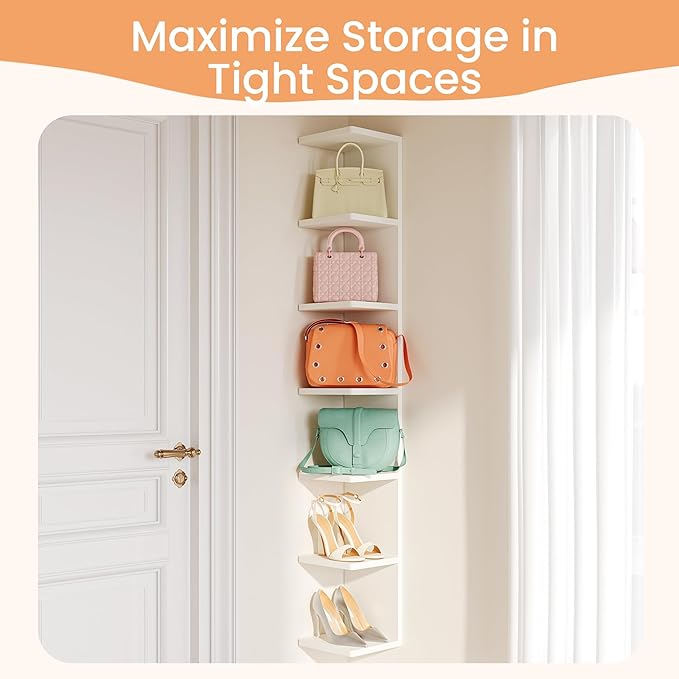 upsimples 7-Tier Floating Wall Shelf, Decorative Shelves - Image 6