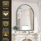 Arch Bathroom Mirror, Metal Frame Vanity Mirror, Dresser Mirror, Arch - Image 6