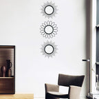 3 Pack Metal Mirrors for Wall Sunburst Wall Mirrors Home Décor Decorative - Image 4