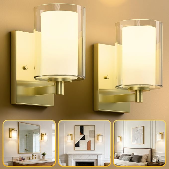 Kalium Wall Sconces Set of Two for Bathroom Bedroom Living Room Hallway Indoor by Kalium