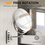 Auxmir Wall Mounted Makeup Mirror, 8 Inch 1X/20X Double Sided Magnifying Mirror - Image 3