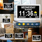 TROCOTN Dementia Clocks, Large Display Calendar Alarm Clock - Image 3